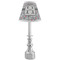 Red & Gray Polka Dots Small Chandelier Lamp - LIFESTYLE (on candle stick)