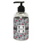 Red & Gray Polka Dots Plastic Soap / Lotion Dispenser (8 oz - Small - Black) (Personalized)