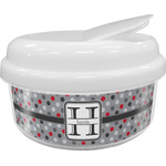 Red & Gray Polka Dots Snack Container (Personalized)
