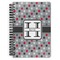 Red & Gray Polka Dots Spiral Journal Large - Front View