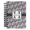 Red & Gray Polka Dots Spiral Journal Small - Front View