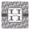 Red & Gray Polka Dots Square Decal