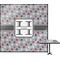 Red & Gray Polka Dots Square Table Top