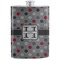 Red & Gray Polka Dots Stainless Steel Flask