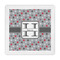 Red & Gray Polka Dots Standard Decorative Napkins (Personalized)