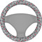 Red & Gray Polka Dots Steering Wheel Cover