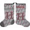 Red & Gray Polka Dots Stocking - Double-Sided - Approval