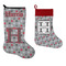 Red & Gray Polka Dots Stockings - Side by Side compare