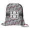 Red & Gray Polka Dots Drawstring Backpack