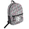 Red & Gray Polka Dots Student Backpack Front
