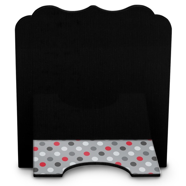 Red & Gray Polka Dots Stylized Tablet Stand - Back