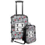 Red & Gray Polka Dots Kids 2-Piece Luggage Set - Suitcase & Backpack (Personalized)