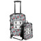 Red & Gray Polka Dots Kids 2-Piece Luggage Set - Suitcase & Backpack (Personalized)
