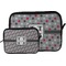 Red & Gray Polka Dots Tablet Sleeve (Size Comparison)