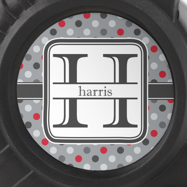 Red & Gray Polka Dots Tape Measure - 25ft - detail