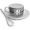 Red & Gray Polka Dots Tea Cup Single
