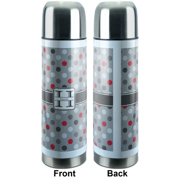 Red & Gray Polka Dots Thermos - Apvl