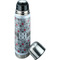Red & Gray Polka Dots Thermos - Lid Off