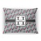 Red & Gray Polka Dots Throw Pillow (Rectangular - 12x16)