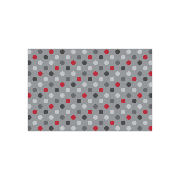 Custom Red & Gray Polka Dots Small Tissue Papers Sheets - Heavyweight