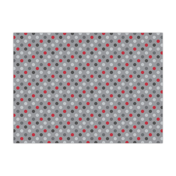 Custom Red & Gray Polka Dots Large Tissue Papers Sheets - Lightweight