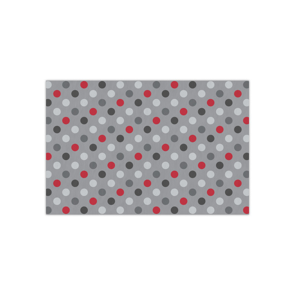 Custom Red & Gray Polka Dots Small Tissue Papers Sheets - Lightweight