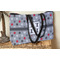 Red & Gray Polka Dots Tote w/Black Handles - Lifestyle View
