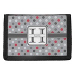 Red & Gray Polka Dots Trifold Wallet (Personalized)
