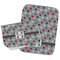 Red & Gray Polka Dots Two Rectangle Burp Cloths - Open & Folded