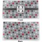Red & Gray Polka Dots Vinyl Check Book Cover - Front and Back