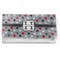 Red & Gray Polka Dots Vinyl Check Book Cover - Front