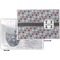 Red & Gray Polka Dots Vinyl Passport Holder - Flat Front and Back