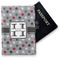 Red & Gray Polka Dots Vinyl Passport Holder - Front