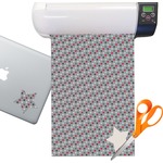 Red & Gray Polka Dots Sticker Vinyl Sheet (Permanent)