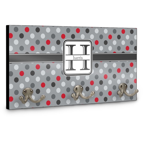 Red & Gray Polka Dots Coat Hanger Main