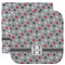Red & Gray Polka Dots Washcloth / Face Towels