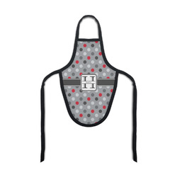 Red & Gray Polka Dots Bottle Apron (Personalized)