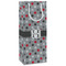 Red & Gray Polka Dots Wine Gift Bag - Gloss - Main