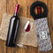 Red & Gray Polka Dots Wine Tote Bag - FLATLAY