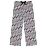 Red & Gray Polka Dots Womens Pajama Pants - S