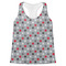Red & Gray Polka Dots Womens Racerback Tank Top - X Large