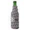 Red & Gray Polka Dots Zipper Bottle Cooler - ANGLE (bottle)