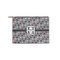 Red & Gray Polka Dots Zipper Pouch Small (Front)