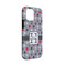 Red & Gray Polka Dots iPhone 13 Mini Tough Case - Angle