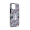 Red & Gray Polka Dots iPhone Case - Rubber Lined - iPhone 13 Mini (Personalized)