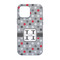 Red & Gray Polka Dots iPhone 13 Tough Case - Back