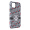 Red & Gray Polka Dots iPhone 14 Pro Max Tough Case - Angle