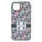 Red & Gray Polka Dots iPhone 14 Pro Max Tough Case - Back