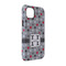 Red & Gray Polka Dots iPhone 14 Pro Tough Case - Angle