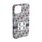 Red & Gray Polka Dots iPhone Case - Plastic - iPhone 15 Pro (Personalized)
